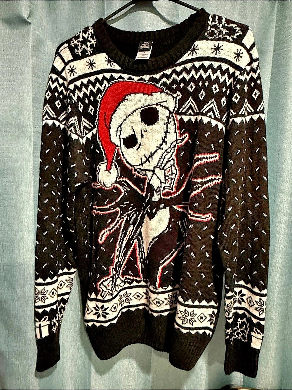 Disney The Nightmare Before Christmas Jack Skellington Santa Holiday Sweater